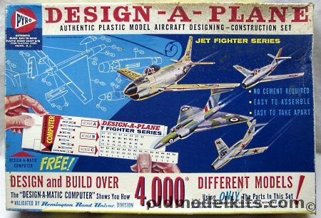 Pyro Design-A-Plane  - Makes 4104 Different Jets, 360-398 plastic model kit